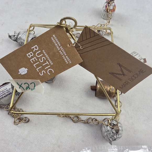 NWT Matr Boomie Handtuned Rustic Bells Golden Fairtrade Windchime - Picture 5 of 5
